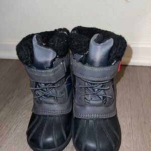 Black and Gray Winter Boots